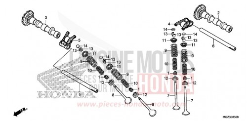 ARBRE A CAMES/SOUPAPE CBR500RAE de 2014